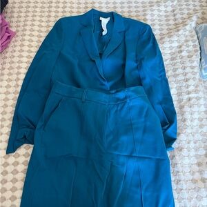 Akris Teal Blazer and Suit Jacket